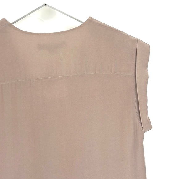 AllSaints Roka Rose Pink Silk-Blend Asymmetrical Dress - Picture 6 of 11